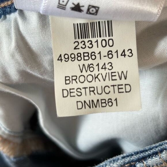 PAIGE Blue Straight Leg Jeans - Picture 8 of 10